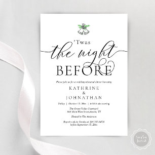 Twas The Night Before Modern Rehearsal Dinner Invitation