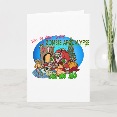 Twas the Night Before the Zombies Holiday Card