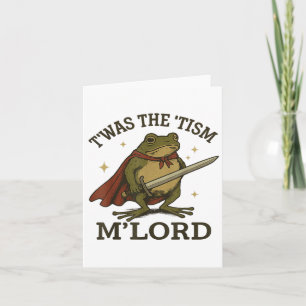 Twas The Tism M Lord Funny Autism Frog Meme Graphi Card