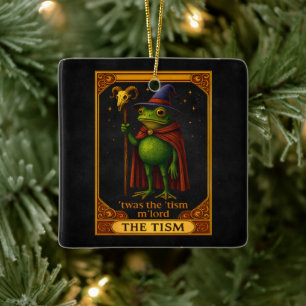T'was The 'Tism M'Lord Frog Meme Autism Awareness Ceramic Ornament