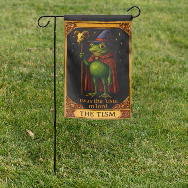 T'was The 'Tism M'Lord Frog Meme Autism Awareness Garden Flag (In SItu)