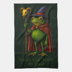 T'was The 'Tism M'Lord Frog Meme Autism Awareness Kitchen Towel