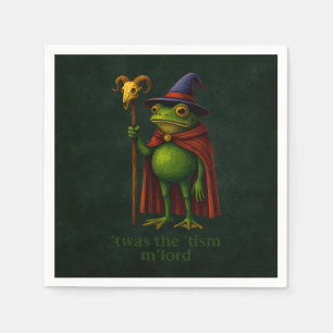 T'was The 'Tism M'Lord Frog Meme Autism Awareness Napkins