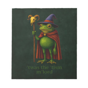 T'was The 'Tism M'Lord Frog Meme Autism Awareness Notepad
