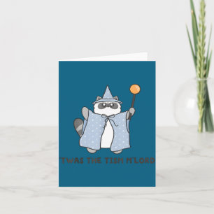 T'was The Tism M'lord Funny Raccoon Autism Meme Me Card