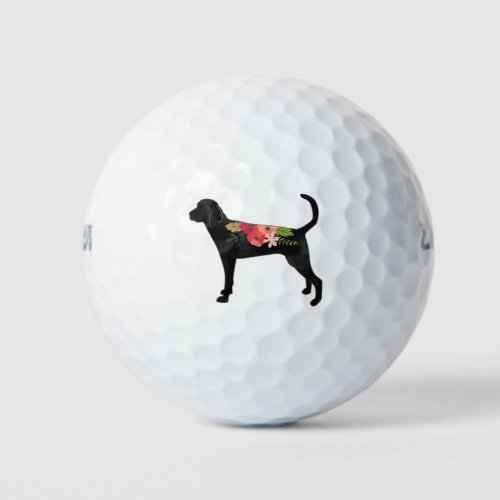 TWC Dog Breed Boho Foral Silhouette Golf Balls