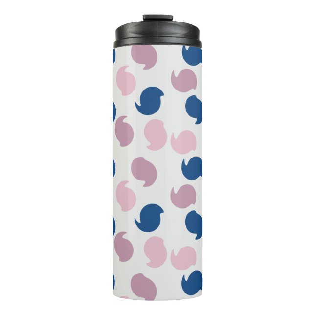 Tweaked Circles Pattern Design Thermal Tumbler (Front)