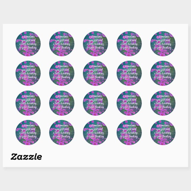 tweaking your thinking round sticker (Sheet)