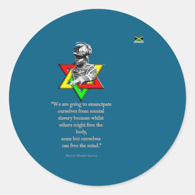 Tweaks Clothing - Marcus Mosiah Garvey Quote - Jam Classic Round Sticker (Front)