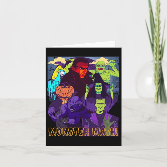 Twear Tee's Monster Mash Halloween Costume Fun Mon Card (Front)