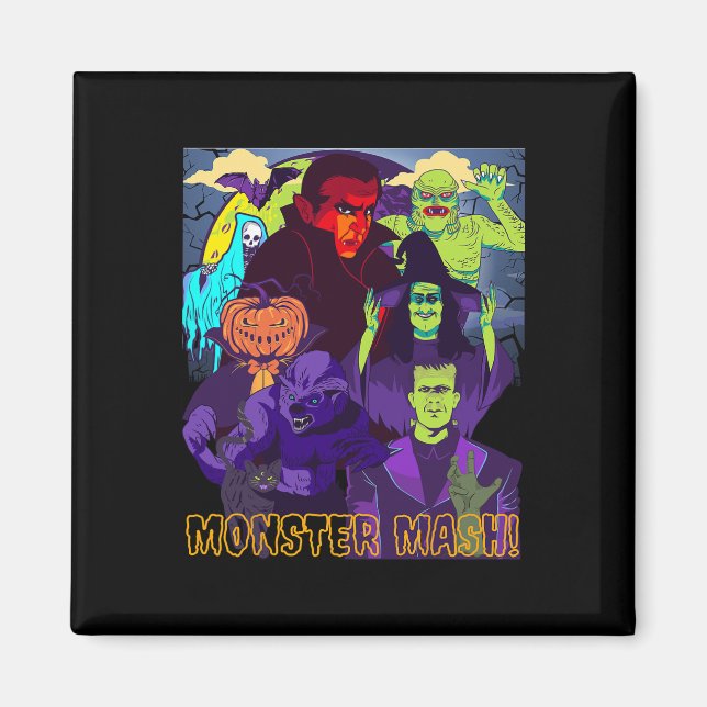 Twear Tee's Monster Mash Halloween Costume Fun Mon Magnet (Front)