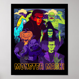 Twear Tee's Monster Mash Halloween Costume Fun Mon Poster