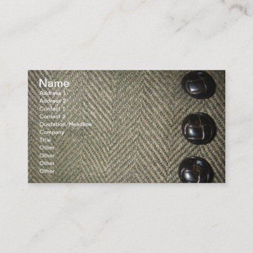 Customizable Tweed Business Cards