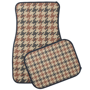 Tweed Goose Foot Vintage Pattern Car Floor Mat