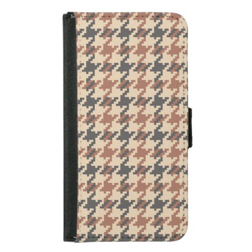 Tweed Goose Foot Vintage Pattern Samsung Galaxy S5 Wallet Case