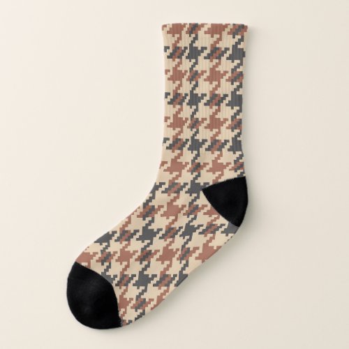 Tweed Goose Foot Vintage Pattern Socks