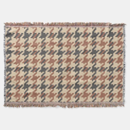 Tweed Goose Foot Vintage Pattern Throw Blanket