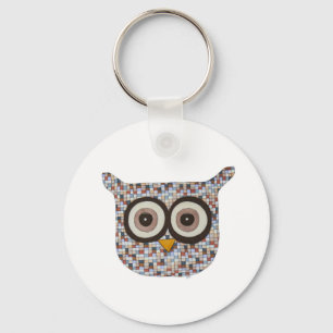 Tweed Owl Keychain