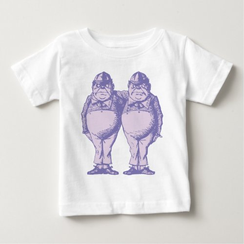 Tweedle Dee and Tweedle Dum Inked Lavender Baby T_Shirt