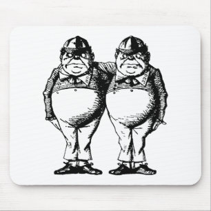 Tweedle Dee and Tweedle Dum Inked Mouse Pad