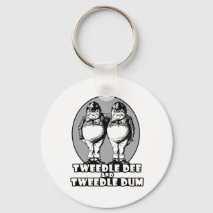 Tweedle Dee and Tweedle Dum Logo Keychain