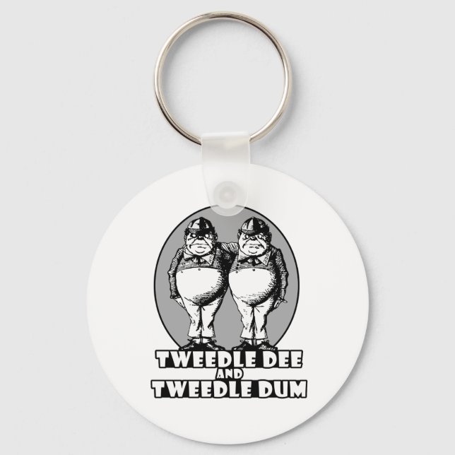 Tweedle Dee and Tweedle Dum Logo Keychain (Front)