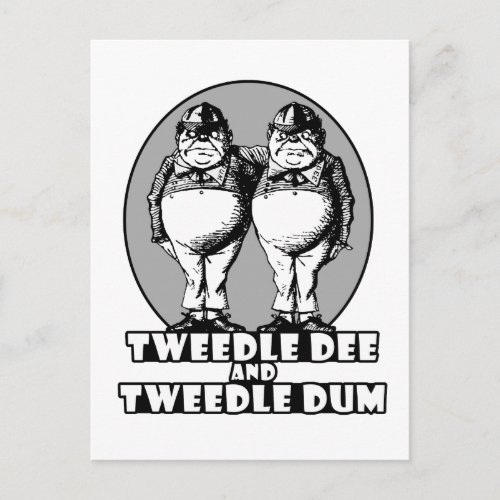 Tweedle Dee and Tweedle Dum Logo Postcard