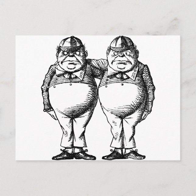 Tweedle Dee and Tweedle Dum Postcard (Front)