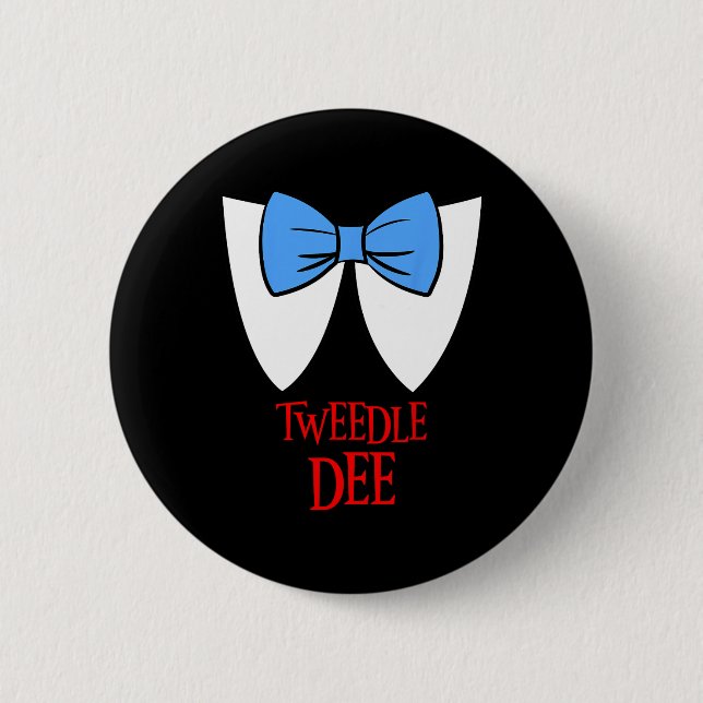 Tweedle Dee Costume Halloween Fairytale Character  Button (Front)