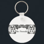 Tweedle Dee & Tweedle Dum Vintage Frame Keychain<br><div class="desc">Vintage mirror image of the Tweedles from Wonderland</div>