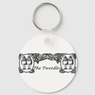 Tweedle Dee & Tweedle Dum Vintage Frame Keychain