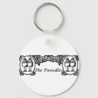 Tweedle Dee & Tweedle Dum Vintage Frame Keychain