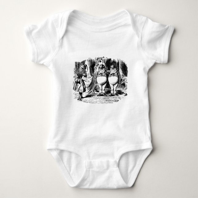 Tweedle Dum and Tweedle Dee Baby Bodysuit (Front)