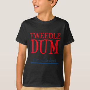 Tweedle Dum I'm With Dee - Lazy Couple Halloween C T-Shirt