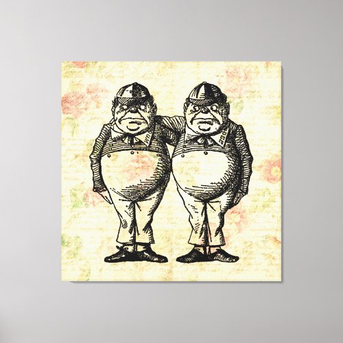 Tweedledee and Tweedledum Alice in Wonderland Canvas Print