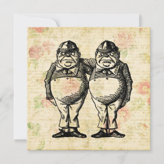 Tweedledee and Tweedledum Alice in Wonderland Holiday Card