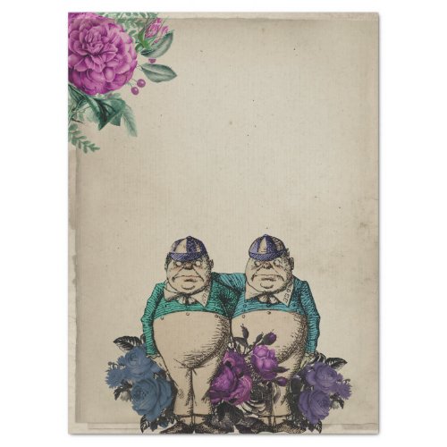 Tweedledee and Tweedledum Floral Wonderland Craft Tissue Paper