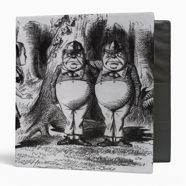 Tweedledum and Tweedledee 3 Ring Binder (Front/Inside)