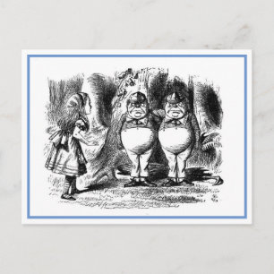 Tweedledum and Tweedledee Illustration Postcard