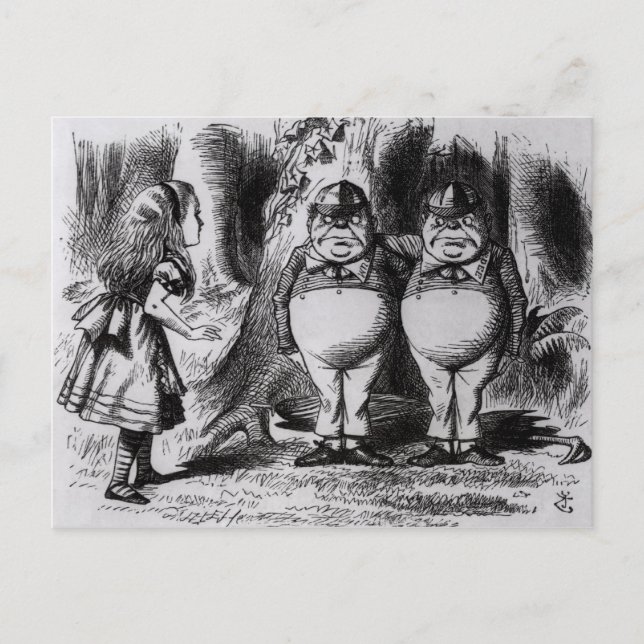 Tweedledum and Tweedledee Postcard (Front)