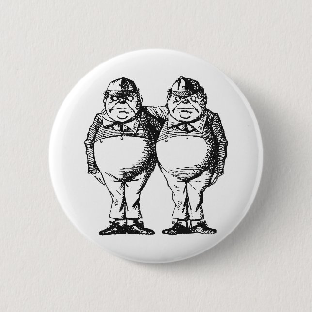 Tweedledum & Tweedledee Button (Front)