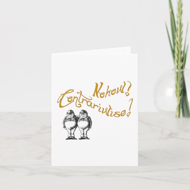 Tweedledum & Tweedledee Quote with Image Card (Front)