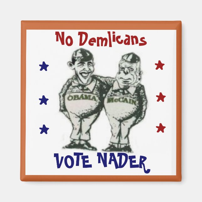 Tweedledumb and Tweedledumber Square Magnet (Front)