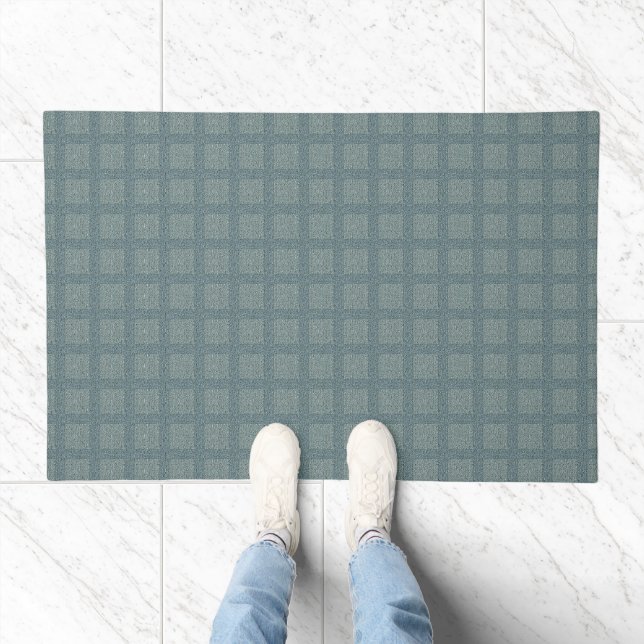 Tweedy Wool Grey and Sage Doormat (Indoor)