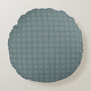 Tweedy Wool Grey and Sage Round Pillow