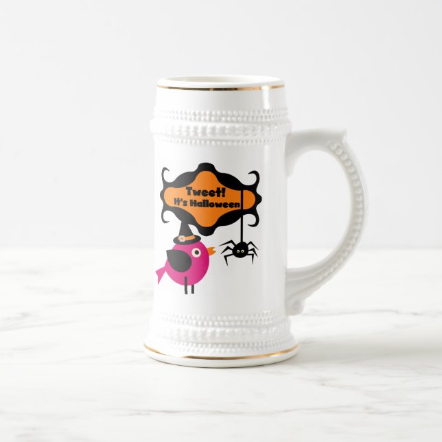 Tweet Halloween T-shirts and Gifts Beer Stein (Right)