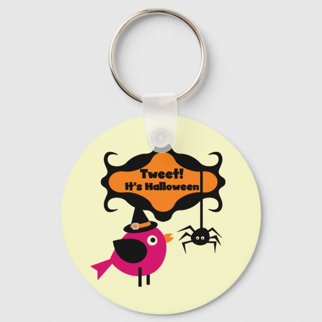 Tweet Halloween T-shirts and Gifts Keychain (Front)