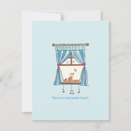 Tweet Heart Bird Valentines Day Card
