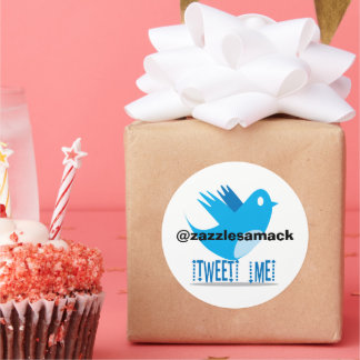 Tweet ME @ Your Tweet Address Classic Round Sticker
