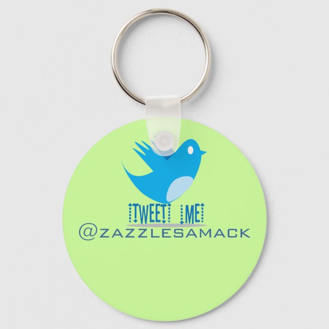 Tweet ME @ Your Tweet Address Keychain (Front)